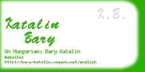 katalin bary business card